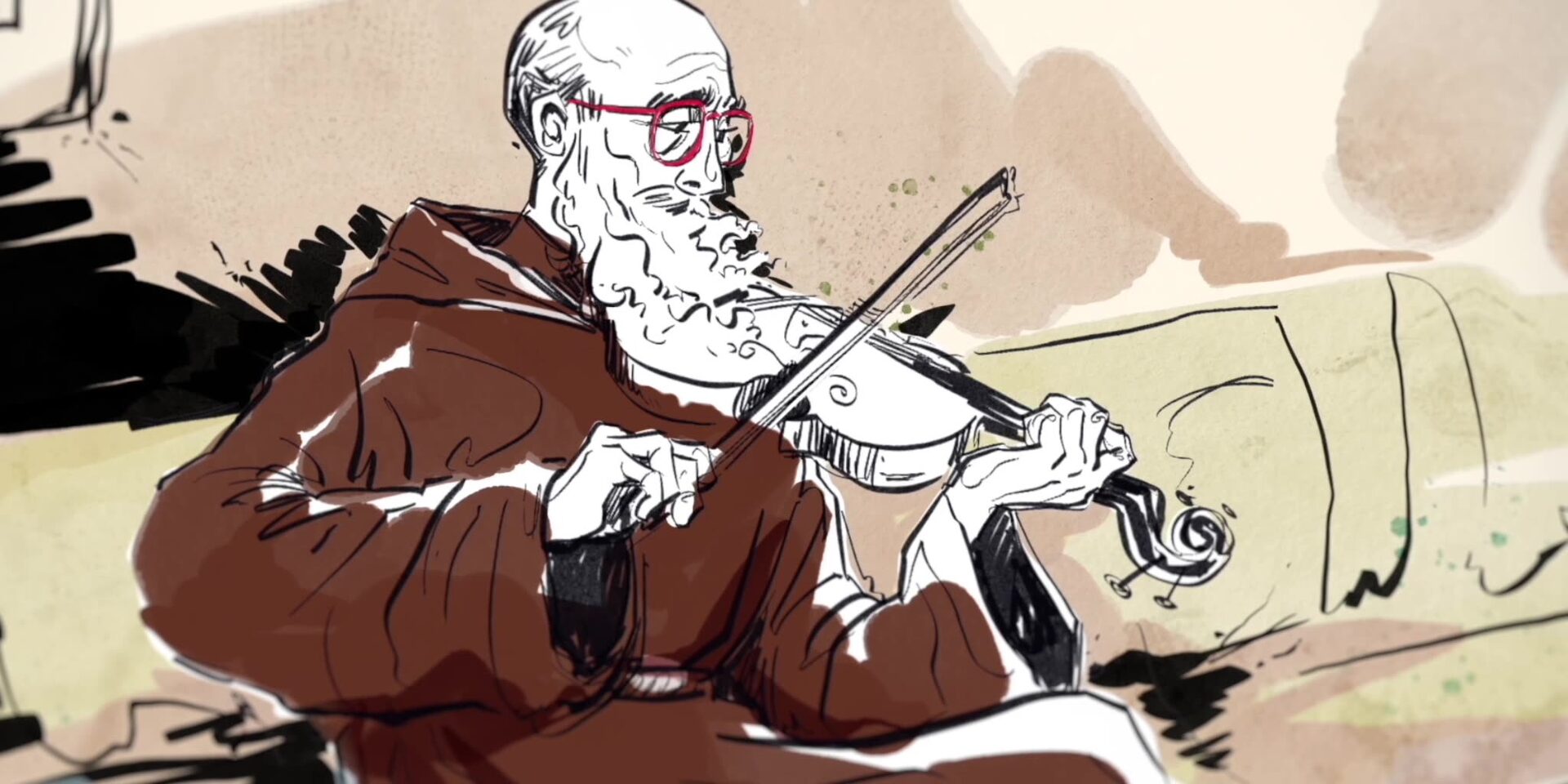 The Violinist — illustration of Father Solanus Casey
